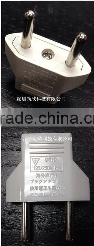 Euro plug to usa socket conversion plug adapter