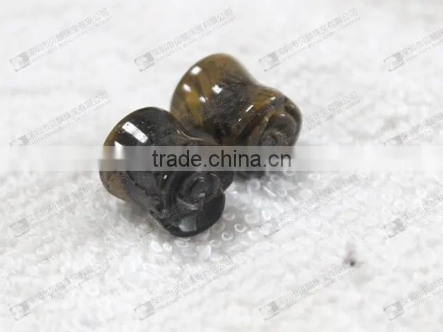 Body piercing jewelry tiger eye stone ear plugs