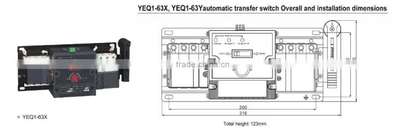 yeq1 ats generator change over switch
