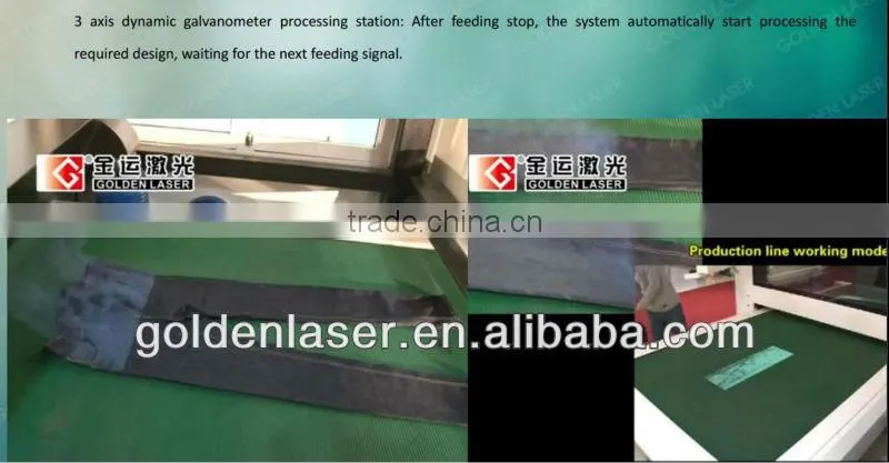 Laser Marking on Jeans / Galvo Laser Engraving Machine for Denim