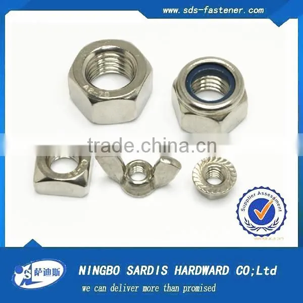 Made In Alibaba for automobile Steel yellow / zinc plated/In black hex flange nut