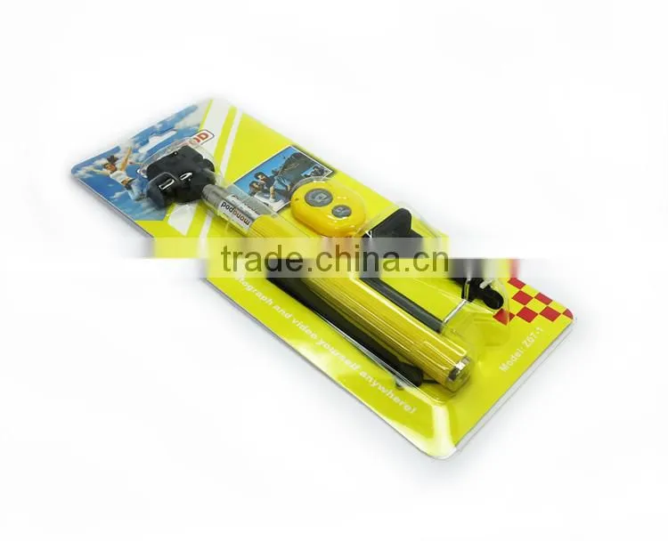 2015 new stick selfie with bluetooth custom selfie-stick for cell phone