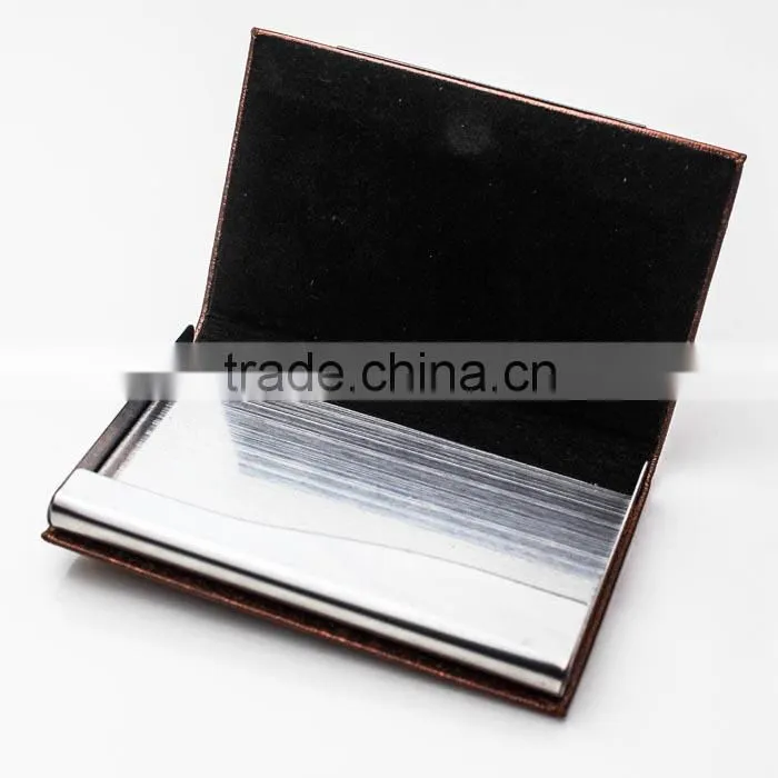 PU leather business name card holder with customizing brand label