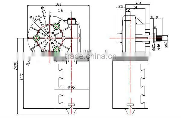 ZD2732 130W Wiper Motor