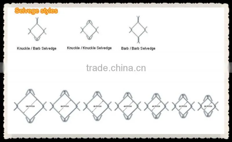 Diamond 65x65mm Hot dip galvanized wire woven Diamond Mesh Chainlink Fence