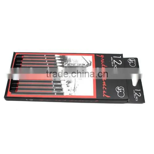 7'' hexagonal pencil natural sketch drawing pencil set, logo avaliable