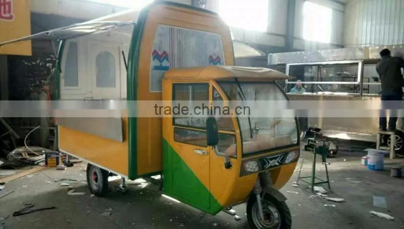 New fashion mobile food car, food truck for sale ghana with three wheels
