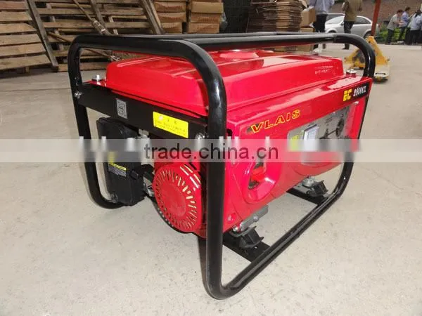 China Vlais High Quality New 6.5KVA Gasoline Generator Open Type 5kw Generator