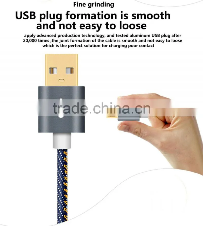 Voxlink fast charging 5V 2a Denim Gold plated 1m USB type c charger cable for macbook