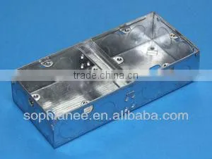 BS Standard Galvanized Steel 3X6 Switch And Socket Box
