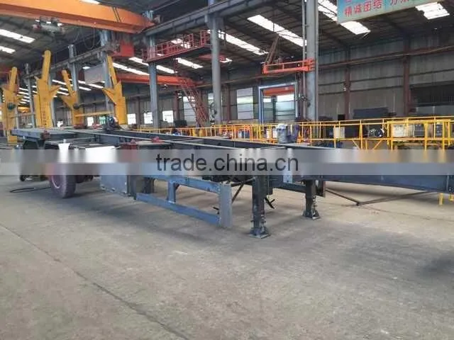 2016 top sale 40ft 3 axles gooseneck skeleton container semi trailer/container trailer chassis for sale