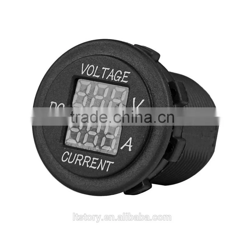 2016 NEW! DC Waterproof Round Digital Voltmeter and Ammeter socket