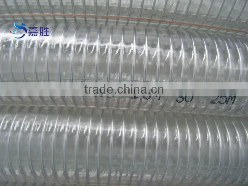 Flexible Transparent Wire Refinforfed PVC Oil and Gas Pipe