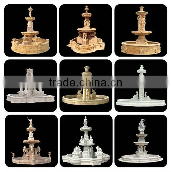 Hand Carved 3 Tier Marble Water Fountain