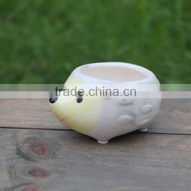 Cute ceramic animal shape planters for succulent plants