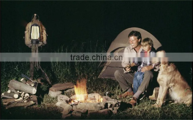 Battery operated black portable blow LED camping light, retro blow LED latern
