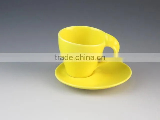100 ml porcelain cup and saucer glazed microwave safety