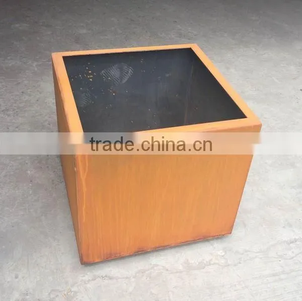FO-9C39 Square Type Corten Steel planter for home decor