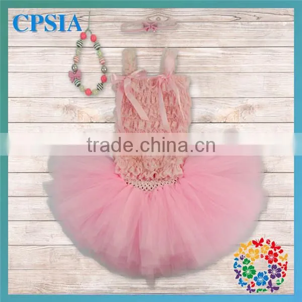 Red Christmas Baby Clothing Lace Top & Skirt & headband & Necklace Set Wholesale Children's Boutique Clothing
