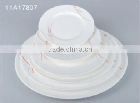 12PCS luxury hotel flower surface white ceramic dinnerware set