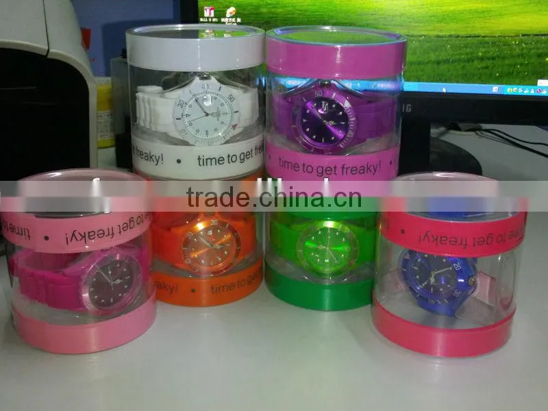 2013 new hot sales ladies silicon watch with date, colorful fashion silicone watch