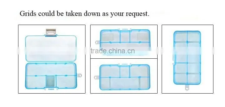 10 Adjustable Clearly Crafts Storage Stock Case Box Clear Jewelry Plastic box with compartments