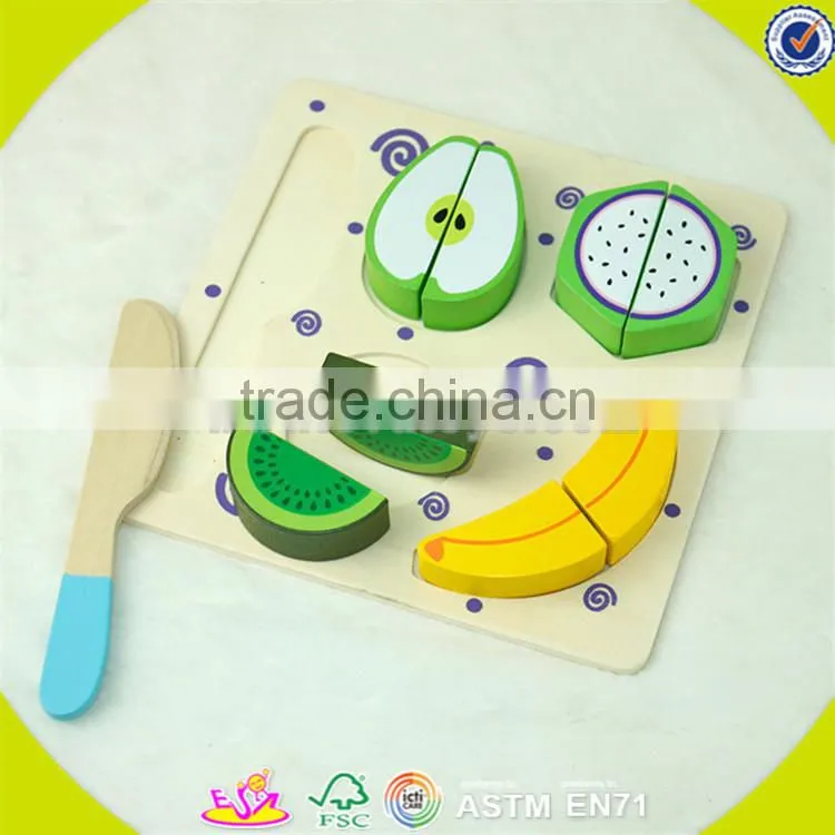 Wholesale children funny wooden fruits toy best gift for kids wooden cutting fruits toy W10B091A