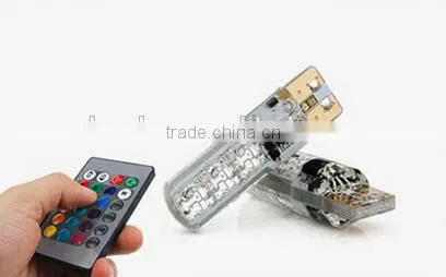 Car modification LED colorful T10 and shown wide light burst flashing LED in wide light small daytime running lights modificatio