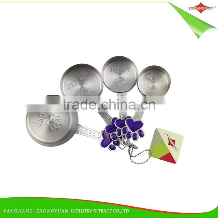ZY-L2004 wholesale high quality 4pcs stainless steel measuring spoon set for cooking tools