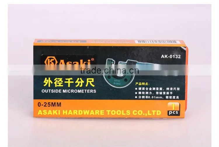 AK-0132 0-25mm Promotion New Type Outside Micrometers Made in China