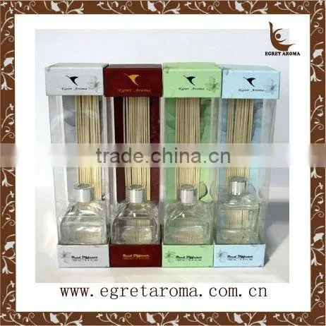 2015 natural home air freshener round shape glass reed diffuser bottle aroma reed