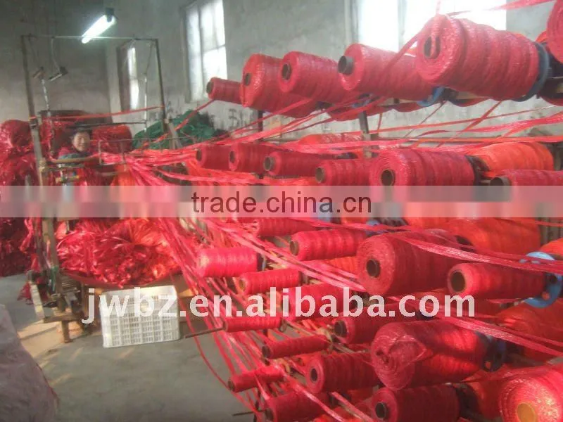 pp mesh bags,rose-red,cheery color.shinny! for packing onions.