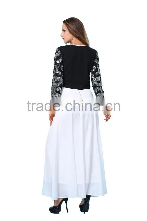 Ladies Fashion Heavy Long Sleeve Sequin Beaded Top