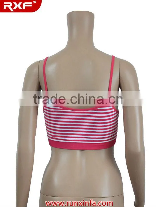 Double layer girls sports bra/Jacquard elastic seamless sports bra