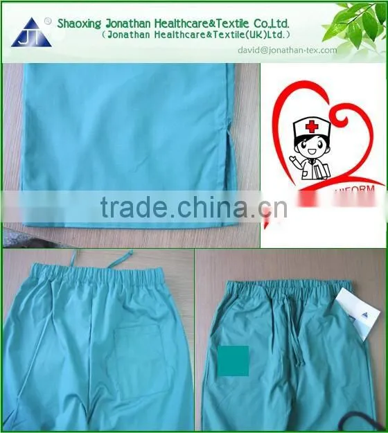Unisex Men/Women Natural Uniforms Medical Hospital Nursing Scrub Set Top & Pants
