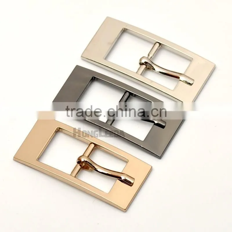 18mm metal alloy belt pin buckle rectangle buckle shinny nickle black gold bag belt accessories BK-027