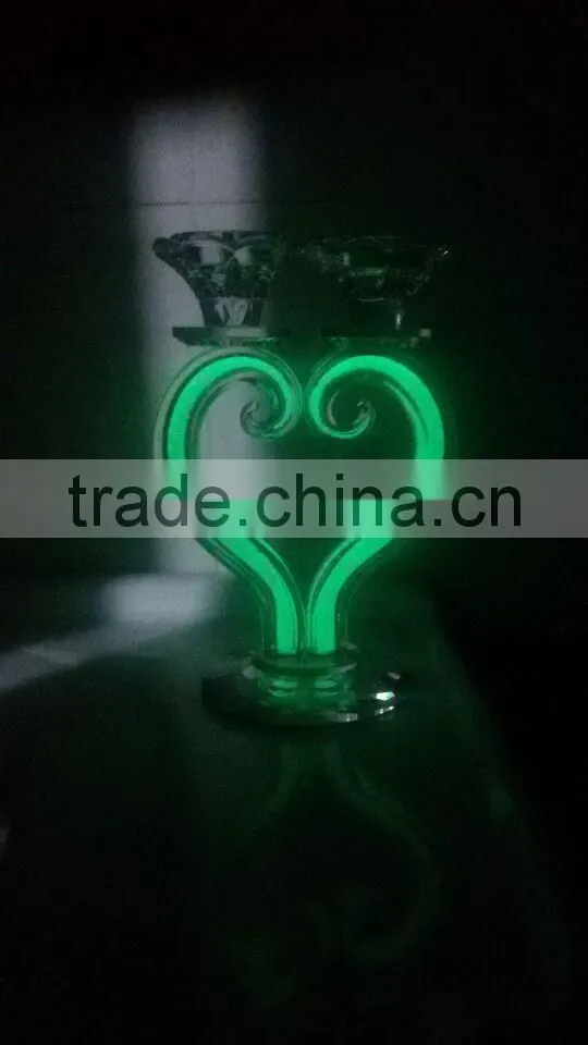 heart shape crystal candle holder can light night