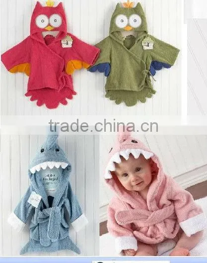 new design Terry Bathrobe - Hoodie/Hoody Costume Bath Towel Baby Robe - Kids Robes Baby Cartoon Hooded