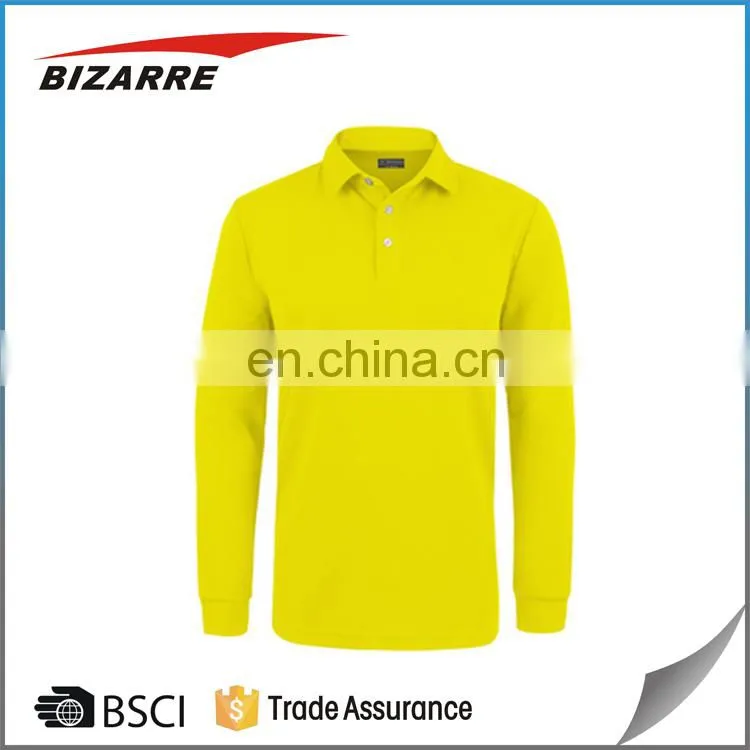 Vogue long sleeve custom polo shirts no minimum
