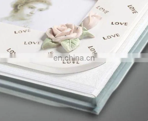 rose design Graceful signature guest book wedding gifts
