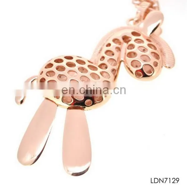 2014 newest fashion cute animal lucky zebra horse pendant necklace