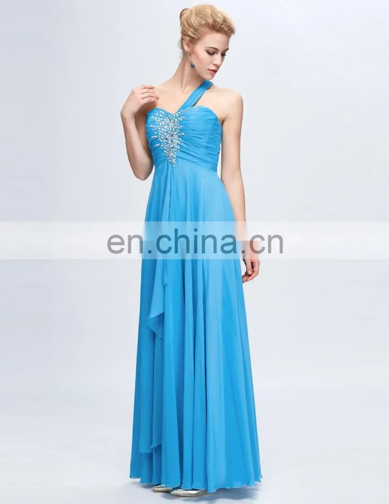 Grace Karin One shoulder Long Chiffon Evening Gowns Party Gowns CL3120-3