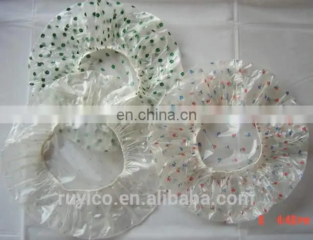 clear plastic shower cap / bathing cap