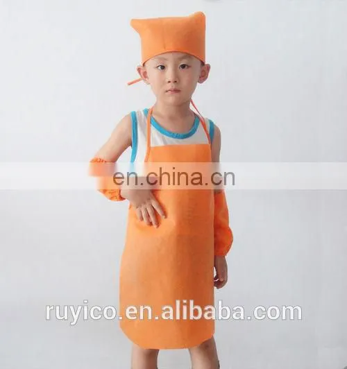 cheap wholesale disposable nonwoven kids apron / children drawing apron