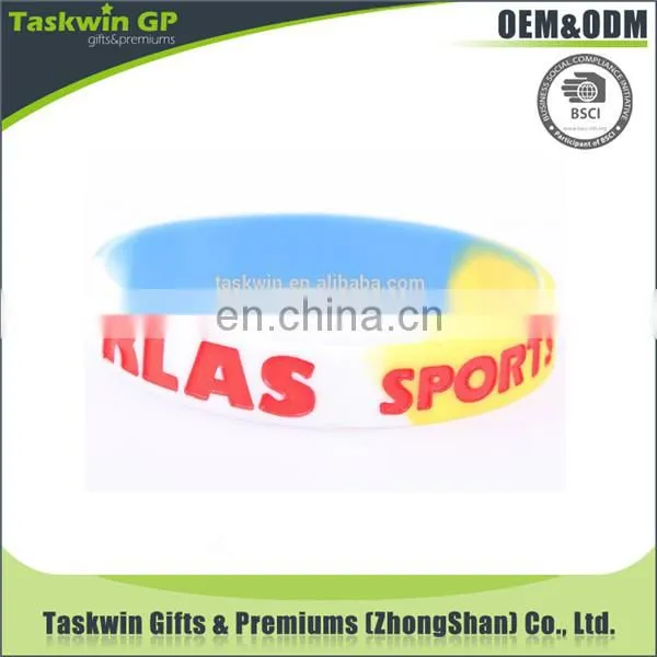 New arrival with customized debossed logo silicone wristband