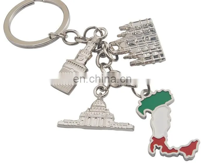 2017 promotional badminton 3d metal keychain