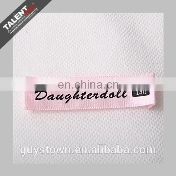 custom printed Garment silk Wash Care Satin Label