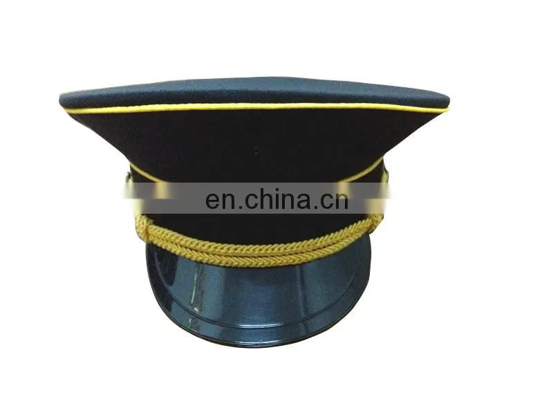 blue combat cap/cadet cap/railway cap/ Health supervision cap with yellow braid