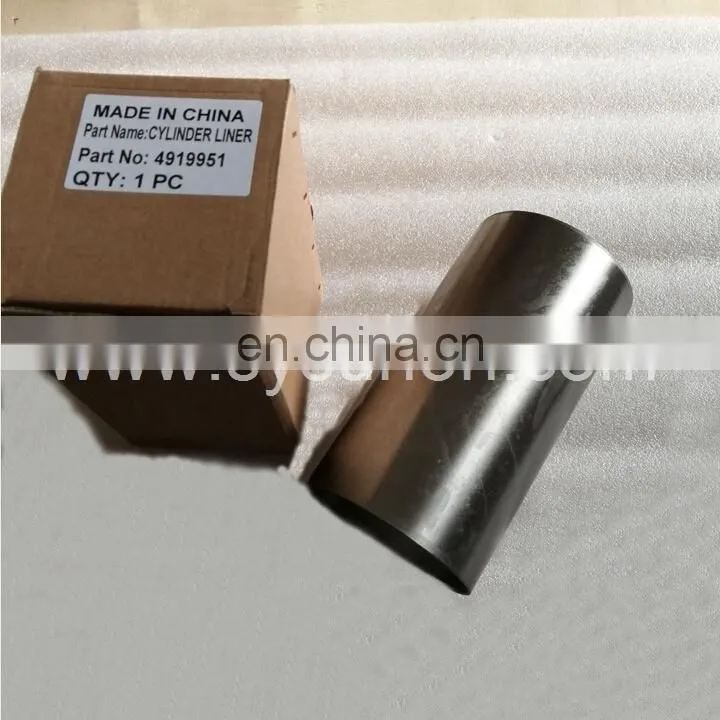 China Factory price ISDe ISBE 6D107 Cylinder Liner 3904167 4919951 for marine/vehicle/ engine parts
