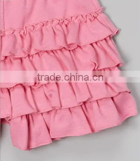 Two tier ruffled shorts for little girls, little girls shorts, girls capri pants, girls ruffled capris, little girls summer shor